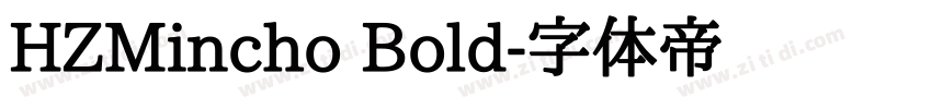 HZMincho Bold字体转换